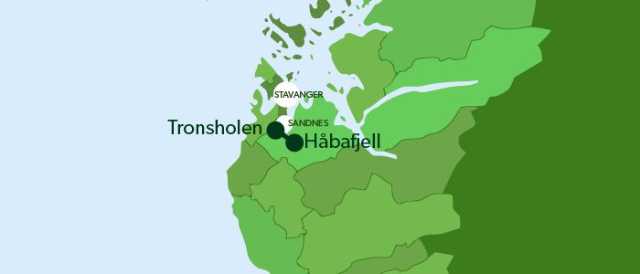 Kart Tronsholen-Håbafjell