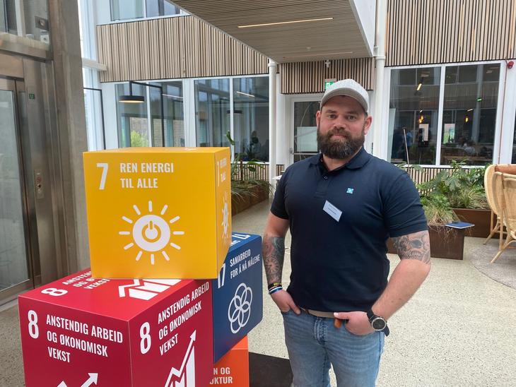 Salg og markedssjef Øyvind Sandve i Stena Recycling fortalte om Tronsholen-prosjektet på Lyse sin bærekraftssamling i mai. 