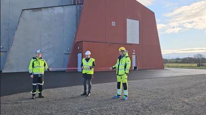 Ordfører i Time klippet snor utenfor Håland transformatorstasjon og markerte utbygging av Jærnettet 